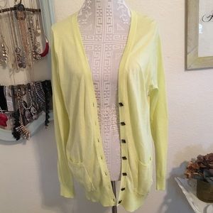 +Size Neon Yellow Cardigan